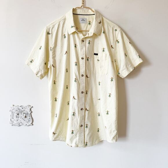 Rip Curl Other - Rip Curl Hula Breach Hula Girl Hawaiian Short Sleeve Shirt L